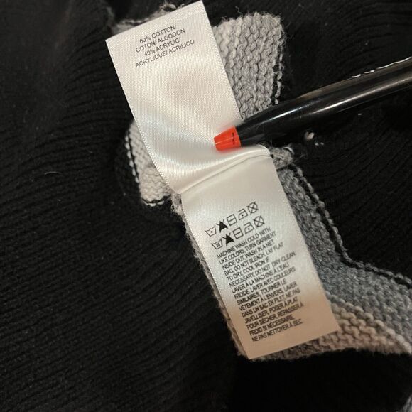 Lucky Brand Women’s Knit Sweater Black Grey White Size XL Soft! - Picture 6 of 6